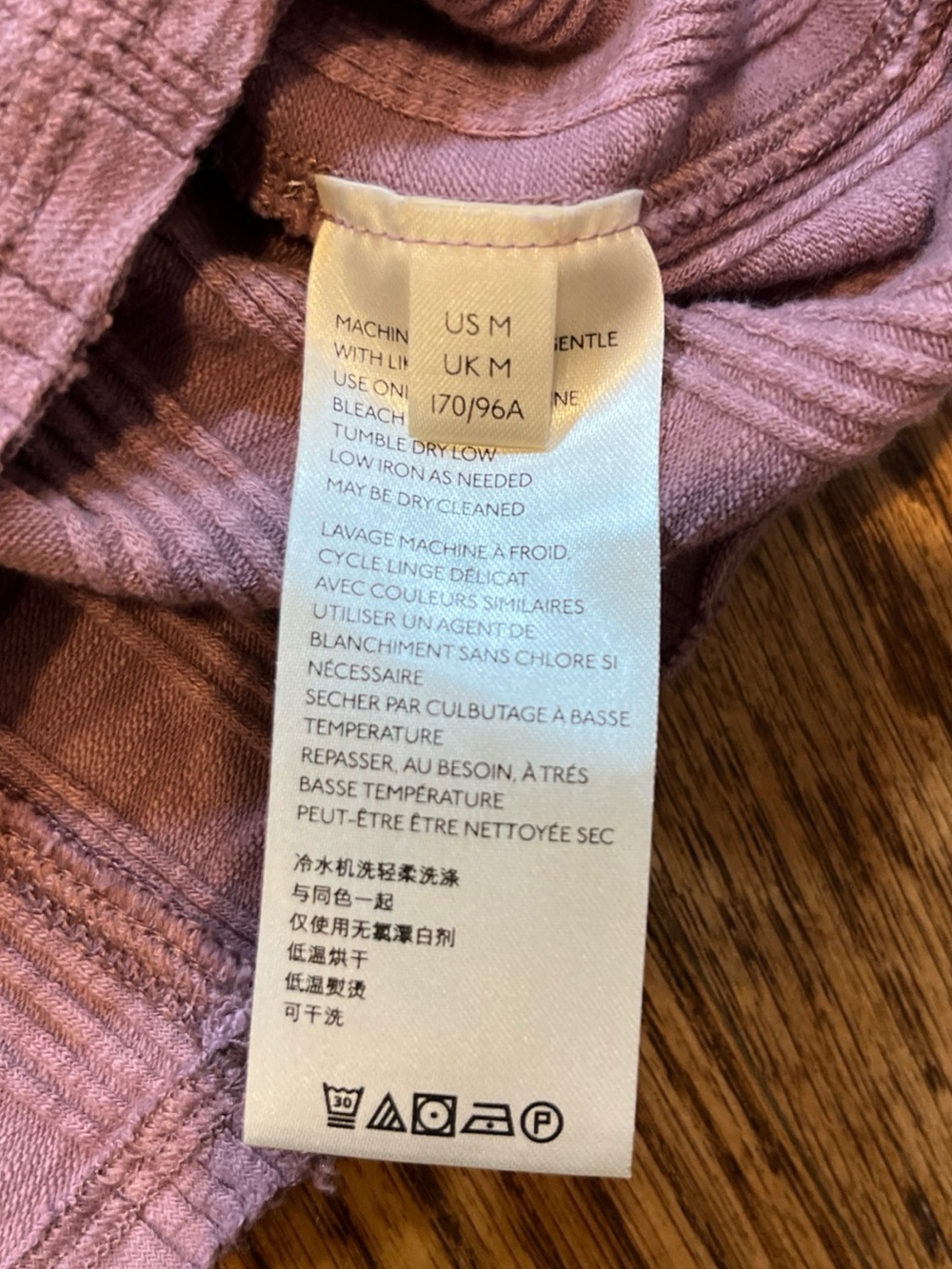 We The Free People Big Sur Tie Dye Long Sleeve Top Pink Size M Ribbed Boho Comfy - Picture 4 of 11